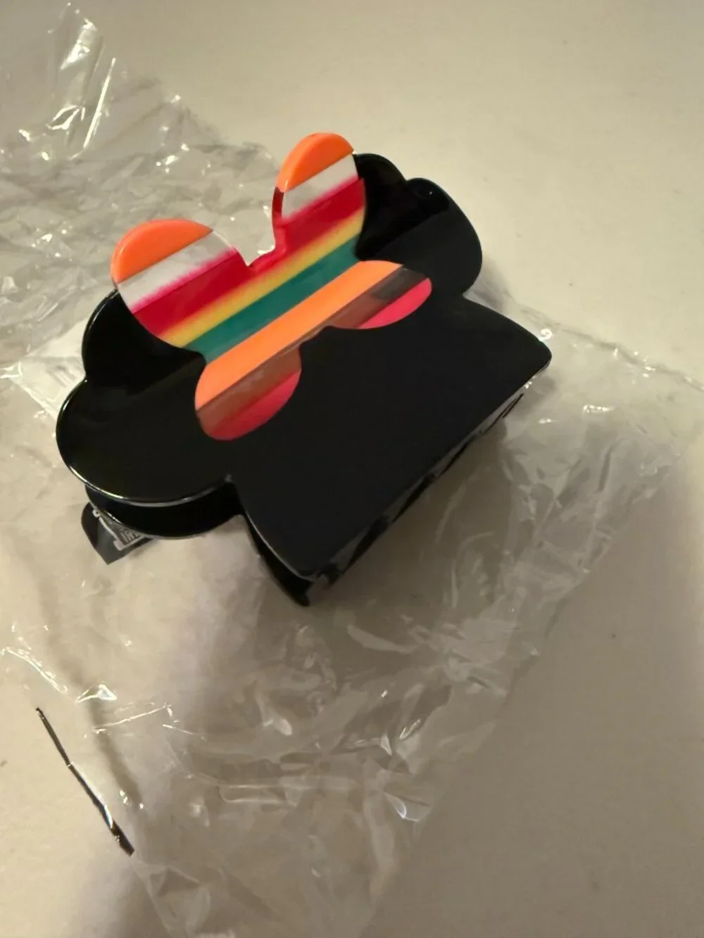 Minnie Head with Colorful Bow Claw Clip Hair Accessory